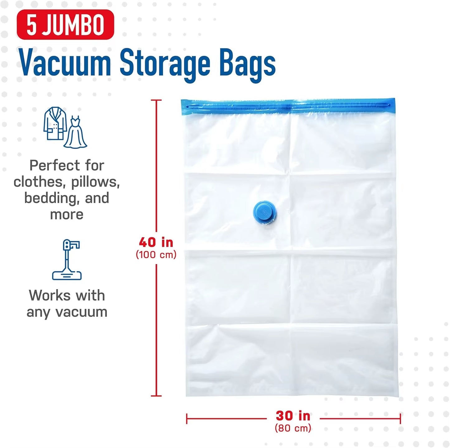 Vacuum Storage Bags Electric Pump Vacuum Seal Space Saver Bags Clothing Vaccum Bag Vacuum Compression Space Saving Storage Bag